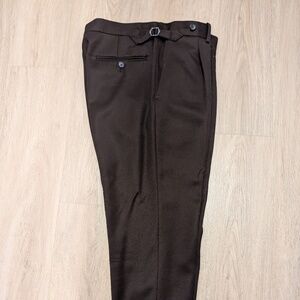 SuitSupply Vigo Wool Dark Brown Trousers - Size 30 to 34